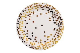 Gold Confetti  - cake plates